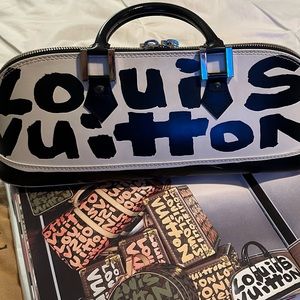 Louis Vuitton 2001 Graffiti Collection Stephen, Sprouse Black White Alm…